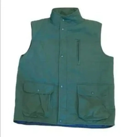 Men's Vintage LL Bean Vest Full-Zip Button Pockets‎ Size Tall L - Picture 1 of 8
